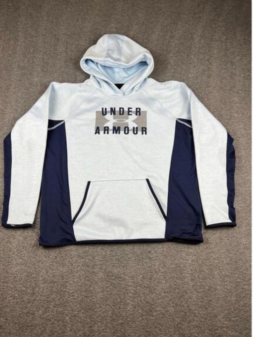 Under Armour Light Gray & Navy Women's Hoodie Sweatshirt